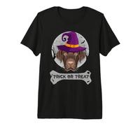 Witch Labrador Retriever Trick Or Treat Funny Dog Halloween Maglietta Premium