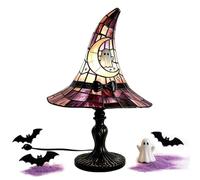 Witch Lamp Resin Halloween Ghost Retro Gothic USB Charging Decor Stained Ac