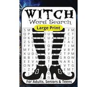 Witch Large Print Word Search Puzzle Book: Word Searches with Large Print about Witches, Witch Trials, Ceremonies, Spells and More | 6x9 inches, 110 ... Gift for Vacations, Holidays and Free Times