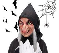 Witch Latex Masquerade | Scary Witches Costume Soft Realistic Witch Dress