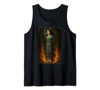 Witch Lighting Cigarette with Flames Occult Unholy Funny Canotta