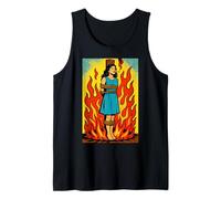 Witch Lighting Cigarette with Flames Occult Unholy Funny Canotta