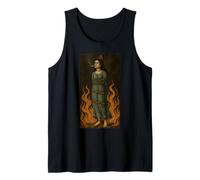 Witch Lighting Cigarette with Flames Occult Unholy Funny Canotta