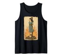 Witch Lighting Cigarette with Flames Occult Unholy Funny Canotta