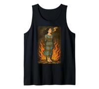 Witch Lighting Cigarette with Flames Occult Unholy Funny Canotta