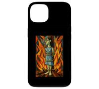 Witch Lighting Cigarette With Flames Occult Unholy Funny Custodia per iPhone 13