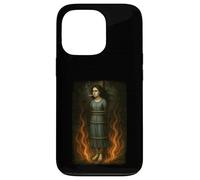Witch Lighting Cigarette With Flames Occult Unholy Funny Custodia per iPhone 13 Pro
