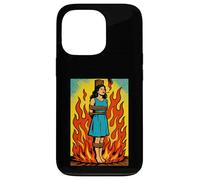 Witch Lighting Cigarette With Flames Occult Unholy Funny Custodia per iPhone 13 Pro