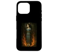 Witch Lighting Cigarette With Flames Occult Unholy Funny Custodia per iPhone 16 Pro Max