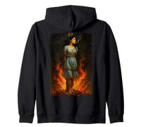 Witch Lighting Cigarette with Flames Occult Unholy Funny Felpa con Cappuccio