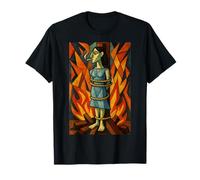 Witch Lighting Cigarette with Flames Occult Unholy Funny Maglietta