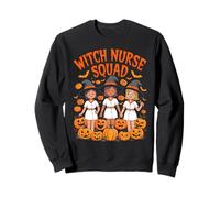 Witch Nurse Squad Funny Nurses Witches Pumpkins Felpa