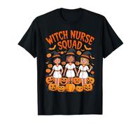 Witch Nurse Squad Funny Nurses Witches Pumpkins Maglietta
