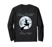 Witch on a Broom Maglia a Manica