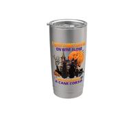 Witch On Wine She Needs A Cane Corso Dog Halloween Costume Bicchiere termico in acciaio inox doppia parete