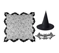 Witch Outfit - Costume classico per cappelli, abito gotico Halloween | 3 pezzi uniforme con per donne adulti mascherare eventi a tema Holiday Stage Role Play Travel Carnival Evening Gatherin