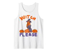 Witch Please Funny Halloween Melanina Donne Nere Pelle Marrone Canotta