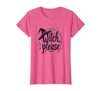 Witch Please: Grafica Magica di Halloween, Maglietta, Donna, Rosa mélange, XL