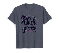 Witch Please: Grafica Magica di Halloween, Maglietta, Uomo, Pervinca, 6XL