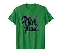 Witch Please: Grafica Magica di Halloween, Maglietta, Uomo, Verde Mela, XL