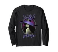 Witch Please Halloween - Divertente Gioco di Parole Grafico Spooky Wiccan Maglia a Manica