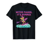 Witch Please It's Summer Surfing Beach Divertente Tee Maglietta