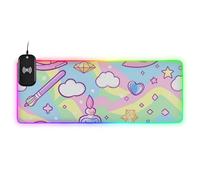 Witch Pozione Cartoon Wirel Ricarica Glowing Big Mouse pad per Scrivania Scrittura Sottile 89,9 x 39,9 cm Tappetino per Mouse Desktop