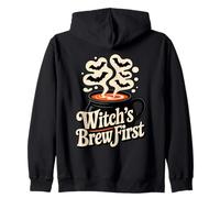 Witch’s Brew First Funny Coffee Witches Halloween Felpa con Cappuccio