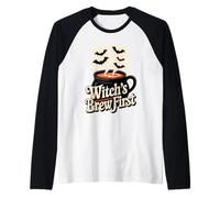 Witch’s Brew First Funny Coffee Witches Halloween Maglia con Maniche Raglan