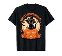 Witch’s Favorite Sidekick Funny Cat Witches Halloween Maglietta