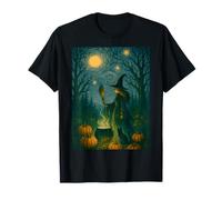 Witch’s Hill at Midnight - Van Gogh Style Halloween Tee Maglietta