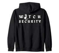 Witch Security - Costume di Halloween Facile per Genitori/Coppie Felpa con Cappuccio