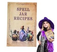 Witch Spell Book | Libro completo di stregoneria con contenuti dettagliati | Forniture per maghi portatili per casa, scuola, viaggi, feste, incontri, pratica e apprendimento spirituale