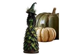 Witch Statue, Resin Halloween Table Centerpiece, Seasonal Decor Figure