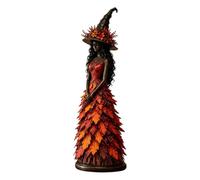 Witch Statue, Resin Halloween Table Centerpiece, Seasonal Decor Figure