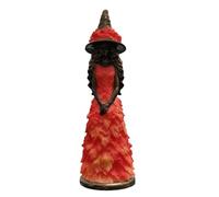 Witch Statue - Spooky Halloween Figurine Autumn Witch Figurine Craft | Gothic Fantasy Decoration Autumn Witch Figurine Craft for Homeowners Renters Bedroom Study Bookshelf Apartment