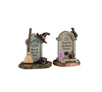Witch Tombstones Set Of 2 Cod. 54445