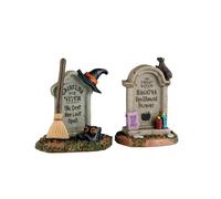 WITCH TOMBSTONES SET OF 2 - LEMAX COD. 54445