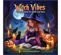 Witch Vibes Coloring Book for Adults and Teens: Spooky, Cute & Magical Witches to Color for a Fun and Relaxing Halloween
