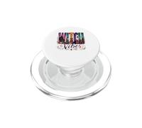 Witch Vibes Spooky Season Zucche di gatto nero PopSockets PopGrip per MagSafe