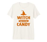 Witch Way To The Candy Happy Halloween Dolcetto o Scherzetto Maglietta Premium
