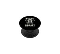 Witch Way to the Library Libro spettrale di Halloween Witch Lover PopSockets PopGrip Adesivo