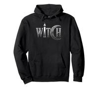 Witch Witchy Gothic Tipografia Wicca Occulto Felpa con Cappuccio
