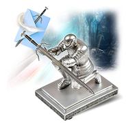 Witcher - Spada da cavaliere in miniatura con supporto a spada in acciaio, tagliacarte con portapenne, cavaliere in resina, miniatura spada spada regalo per collezionisti, set esclusivo