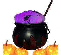 Witches Black Cauldron - Jare di Caramelle di Halloween, di Miseria Ciotola di Calderone in Plastica Nera per Portico, Arredamento della Porta D'ingresso, Feste di Halloween, Contenitore Do