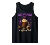 Witches Brew Coffee Club - Cappello da Strega per Halloween, Motivo: Latte Canotta