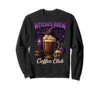 Witches Brew Coffee Club - Cappello da Strega per Halloween, Motivo: Latte Felpa