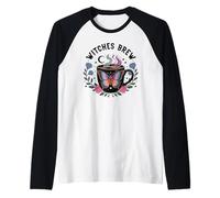 Witches Brew Coffee Cup Witchy Mug Halloween Witch Be Sippin Maglia con Maniche Raglan