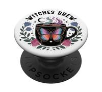 Witches Brew Coffee Cup Witchy Mug Halloween Witch Be Sippin PopSockets PopGrip Adesivo