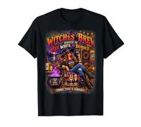 Witches Brew Red White o Bubbly Funny Halloween Wine Witch Maglietta